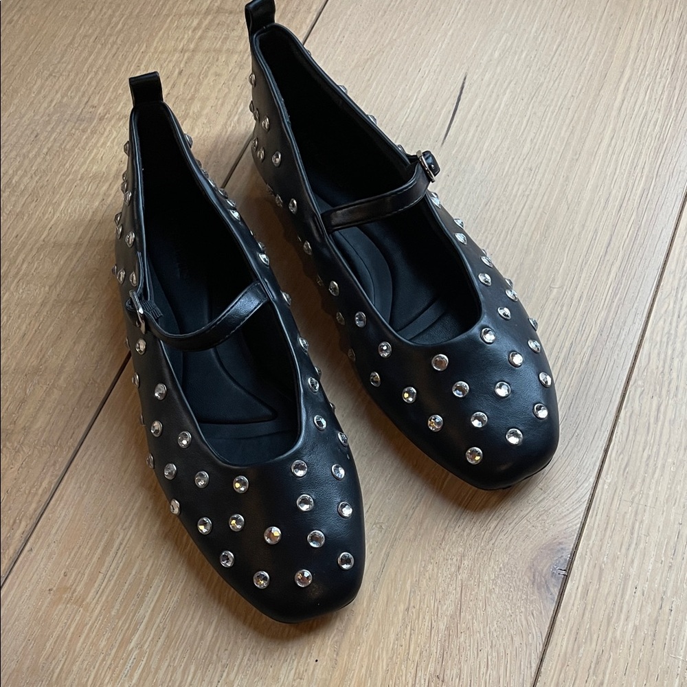From asos- Black Studded Women's Shoes never worn